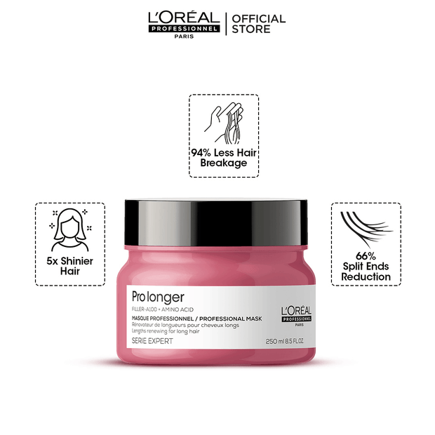 Loreal Professionnel Serie Expert Pro Longer Mask With Filler-A100 And Amino Acid - 250ml - For Long Hair With Thinned Ends
