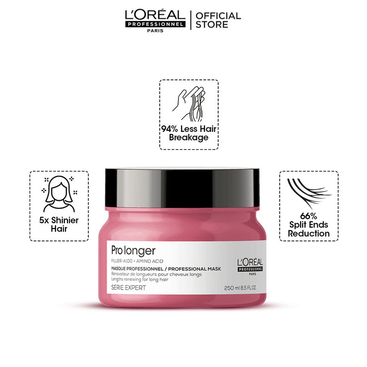 Loreal Professionnel Serie Expert Pro Longer Mask With Filler-A100 And Amino Acid - 250ml - For Long Hair With Thinned Ends